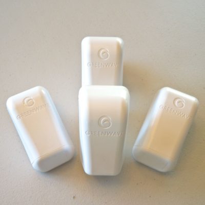 Photo of four Greenwave dirty electricity filters without built-in outlet