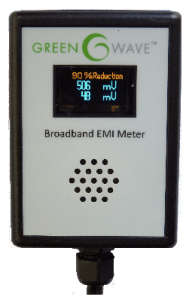 Image of a Greenwave Broadband EMI Meter which is a dirty electricity meter